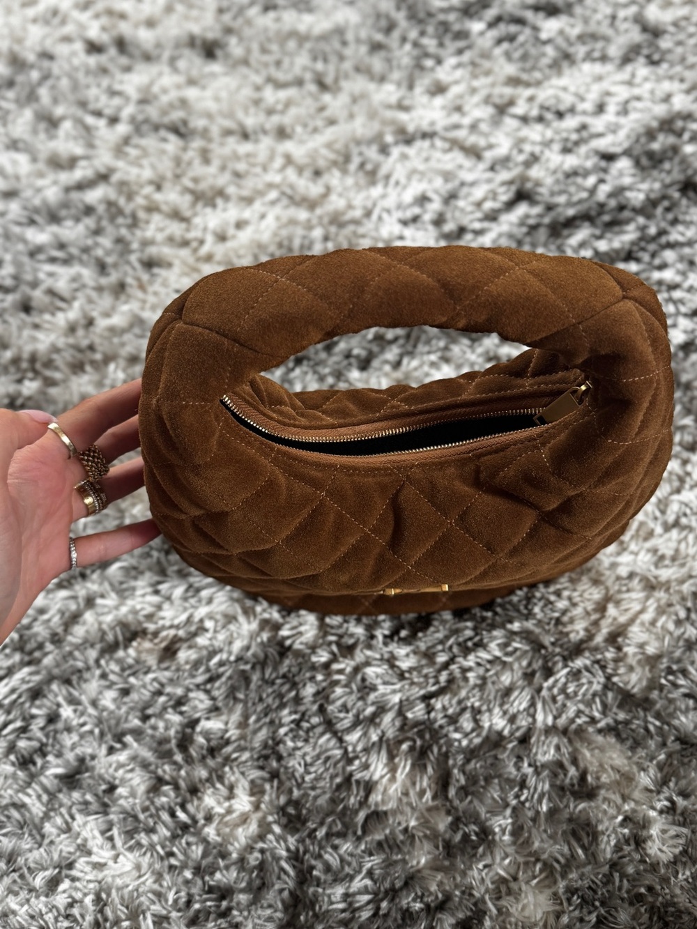 Brown Quilted Bag
